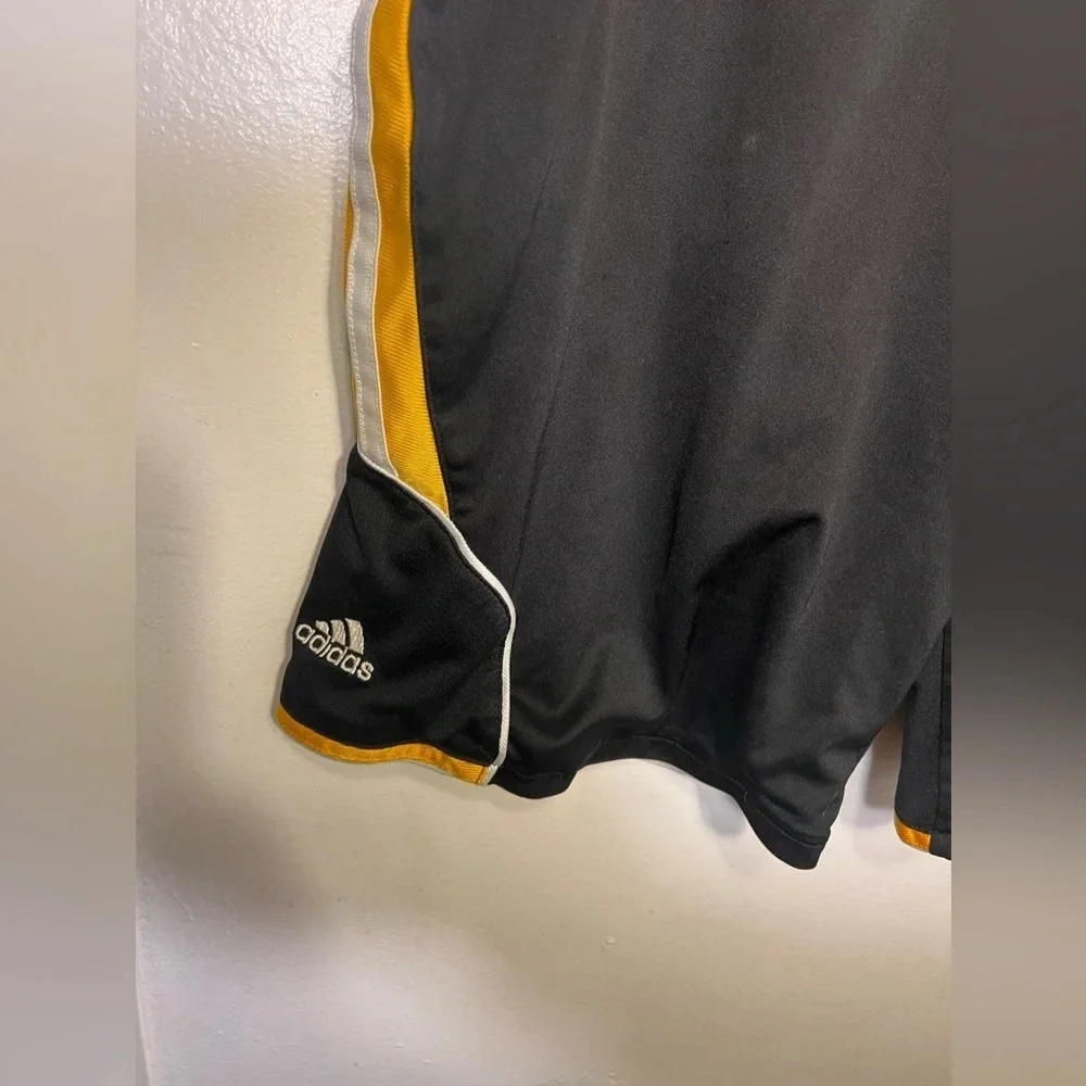 Los‎ Angeles Lakers Adidas Trefoil Stripe Black Gold Shorts M, Oversized